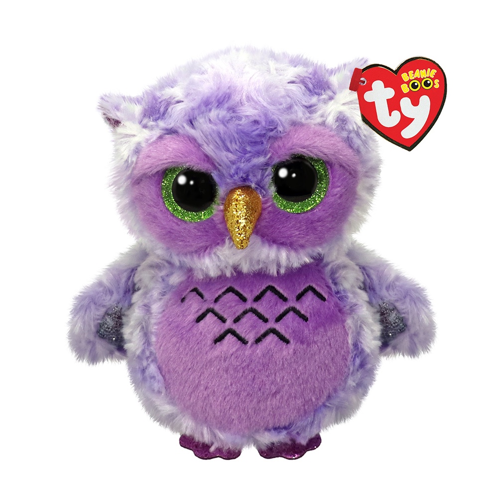 Pliš Boos OWLIVIA - ljubičasta sova, 15 cm picture
