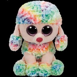 Pliš BBoos RAINBOW - multicolor pudlica XL