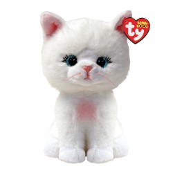 Pliš Boos AMELIA - bijela mačka, 15 cm
